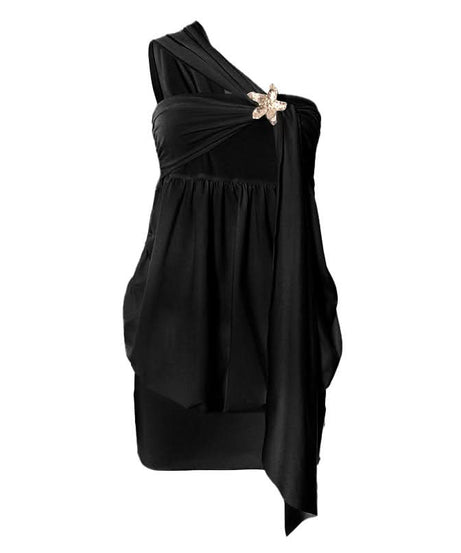 Effortless Goddess: White One-Shoulder Starfish Mini Dress - Your Chic Resort & Holiday Getaway Essential