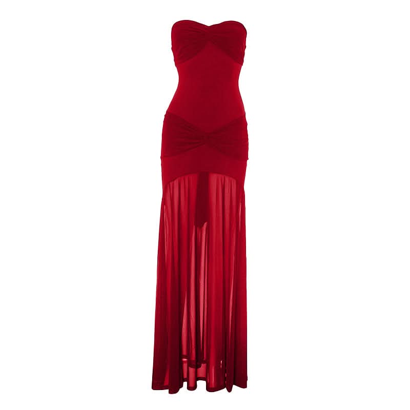 Glamour Noir Sweetheart Ruched Strapless Maxi Dress - Your Essential Holiday & Evening Statement
