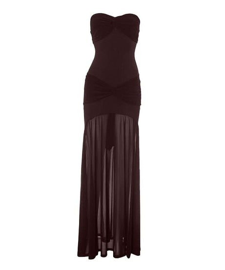 Glamour Noir Sweetheart Ruched Strapless Maxi Dress - Your Essential Holiday & Evening Statement