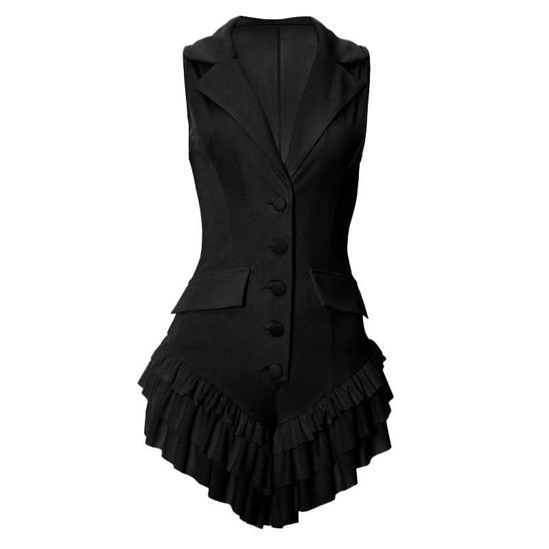 Butter Yellow Tailored Ruffle Romper - Your Chic Fall Statement Playsuit