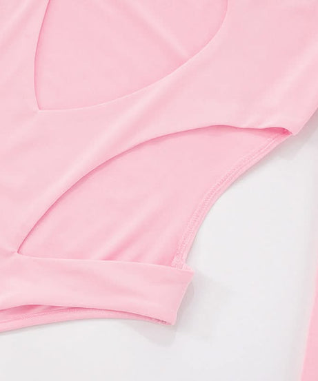 Slay the Night: Black Cut-Out Long Sleeve Romper with Strappy Detail - Fall Party & Clubwear