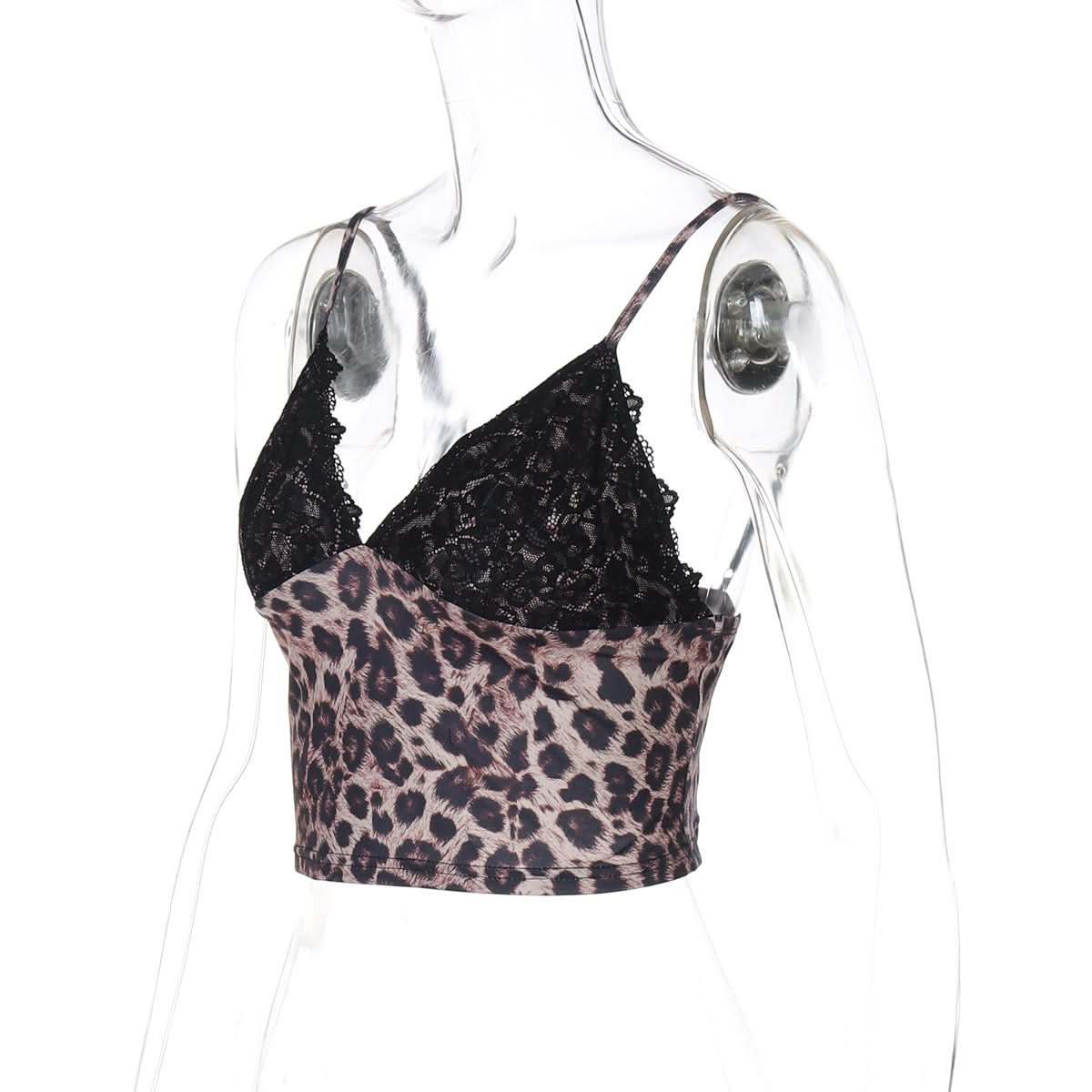Untamed Style: Leopard Print Lace Trim Cami Top | Essential Fall Layering & Night Out Staple