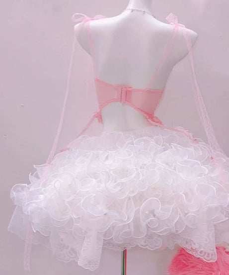 Dreamy Pink Pearl & Lace Cami Top | Ethereal Style for Fall Dates & Holiday Glam