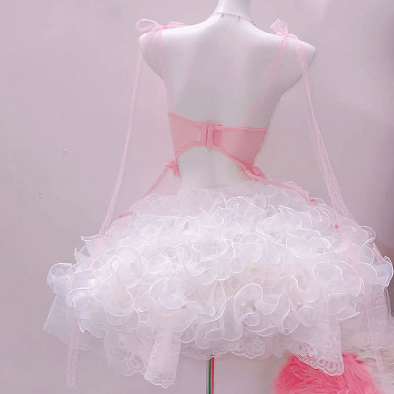 Dreamy Pink Pearl & Lace Cami Top | Ethereal Style for Fall Dates & Holiday Glam