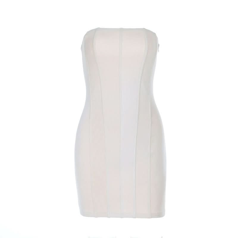 Sleek & Chic White Strapless Bodycon Mini Dress - Your Fall Party & Holiday Essential