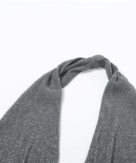 Dazzling Silver Shimmer Halter Plunge Top – Your Fall & Holiday Party Statement