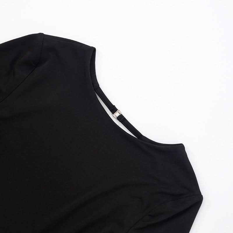 Sultry Chic Black Tie-Back Long Sleeve Crop Top – Your Go-To for Fall Nights & Holiday Glam