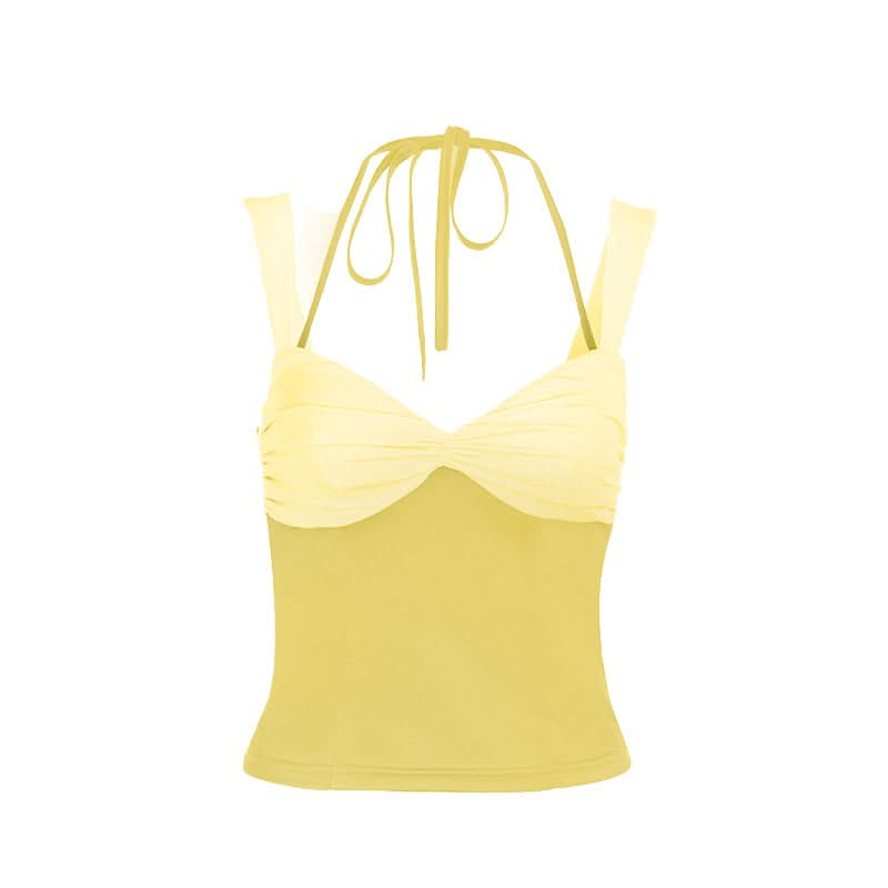 Fall Rendezvous: Berry & Blush Ruched Halter Cami Top | Sweetheart Neckline