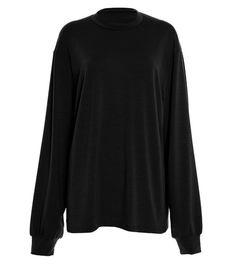 Fall Chic Cut-Out Back Long Sleeve Top - Open Shoulder & Back Style