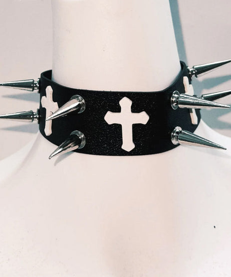 Fierce Spiked O-Ring Strapless Tube Top | Goth Punk Rave & Halloween Style