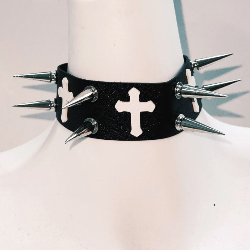 Fierce Spiked O-Ring Strapless Tube Top | Goth Punk Rave & Halloween Style