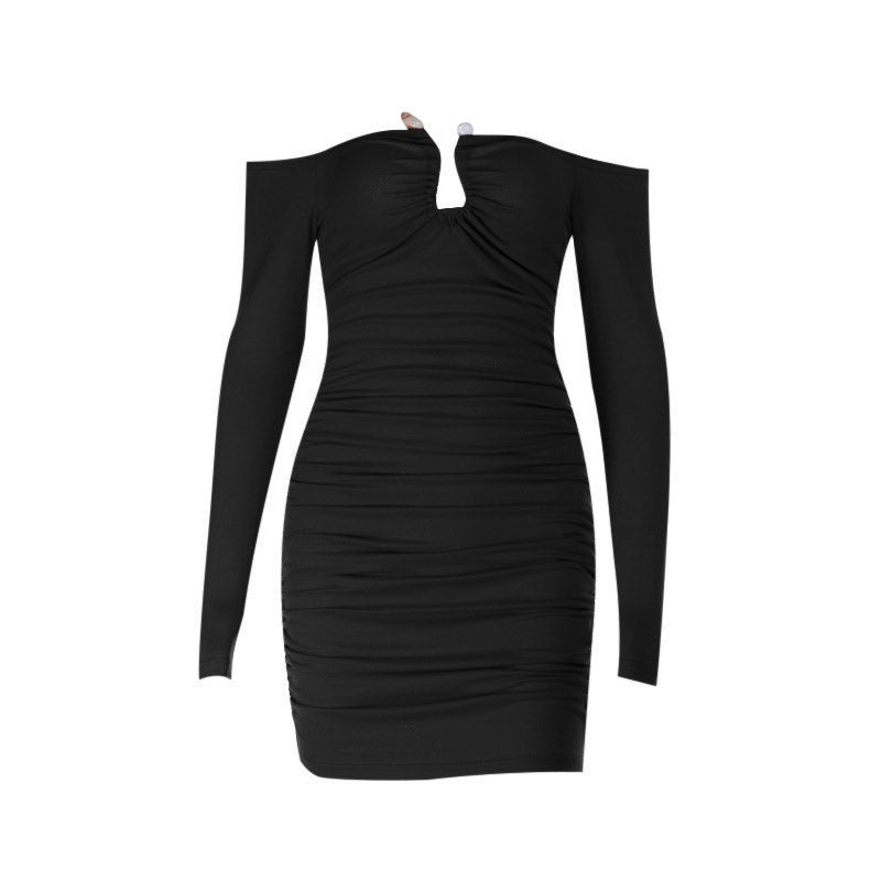 Sultry Red Ruched Off-Shoulder Bodycon Mini Dress – Holiday & NYE Party Ready!