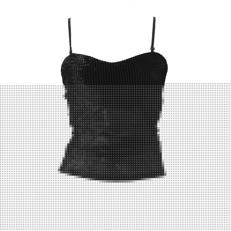 Chic Fall Nights: Adjustable Stretch Corduroy Backless Cami Top