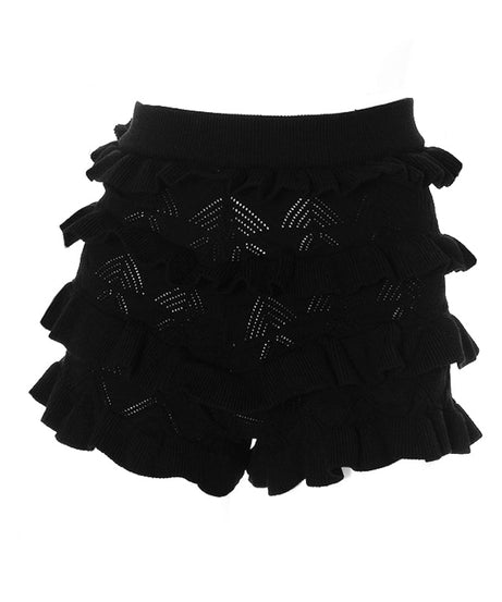 Coastal Chic Ruffle Knit Shorts for Women - Your Perfect Fall Getaway & Resort Essential