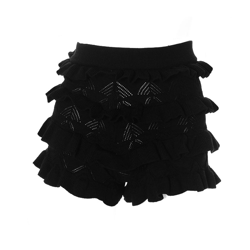Coastal Chic Ruffle Knit Shorts for Women - Your Perfect Fall Getaway & Resort Essential