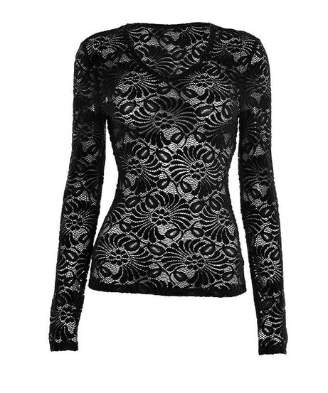 Chic Olive Green Lace V-Neck Top - Effortless Fall Layering Essential