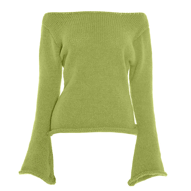 Chic Burgundy Off-Shoulder Bell Sleeve Knit Top | Effortless Fall Style