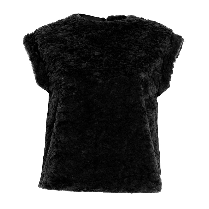 Cozy Chic Faux Shearling Cap Sleeve Top – Your Essential Fall & Winter Wardrobe Staple