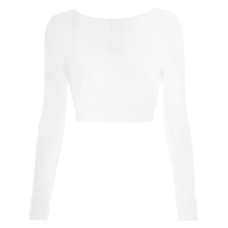Sky Blue Long Sleeve Crop Top - Effortless Fall Style & Versatility