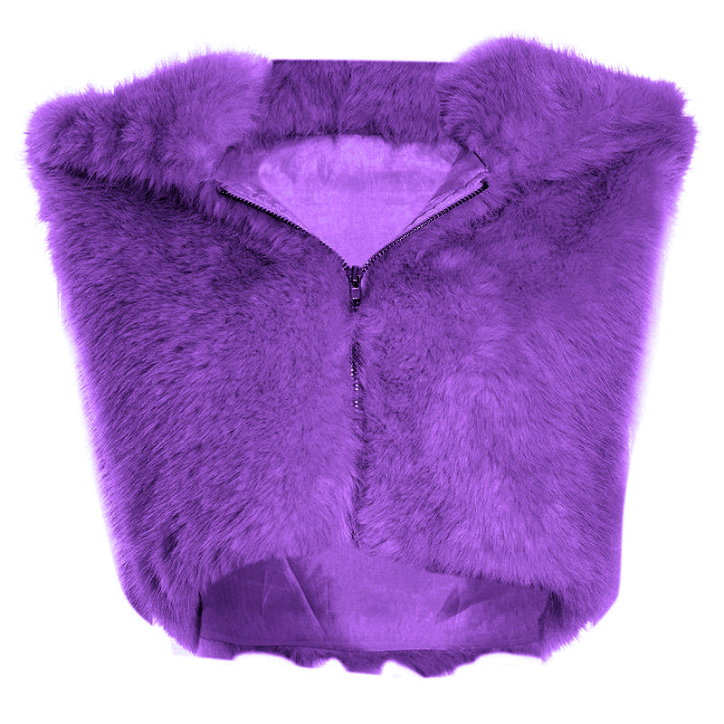 Radiant Yellow Faux Fur Vest | Cozy Zip-Up Fall Layer for American Women