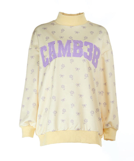 Women's CAMB3R Graphic Mock Neck Sweatshirt – Cozy Fall Bow Print