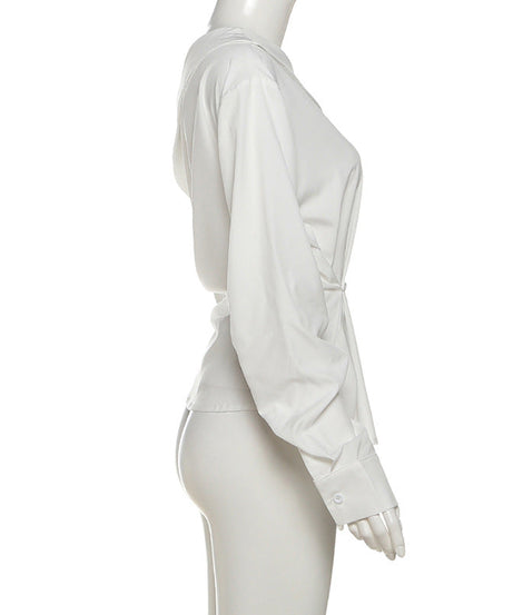 Asymmetrical Draped One-Shoulder Blouse | Effortless Fall & Holiday Glam