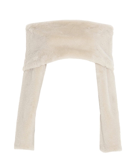 Chic Faux Fur Off-Shoulder Long Sleeve Top | Cozy Winter Glam & Holiday Style