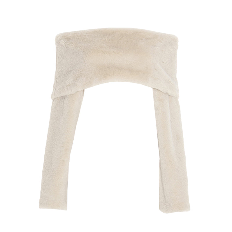 Chic Faux Fur Off-Shoulder Long Sleeve Top | Cozy Winter Glam & Holiday Style