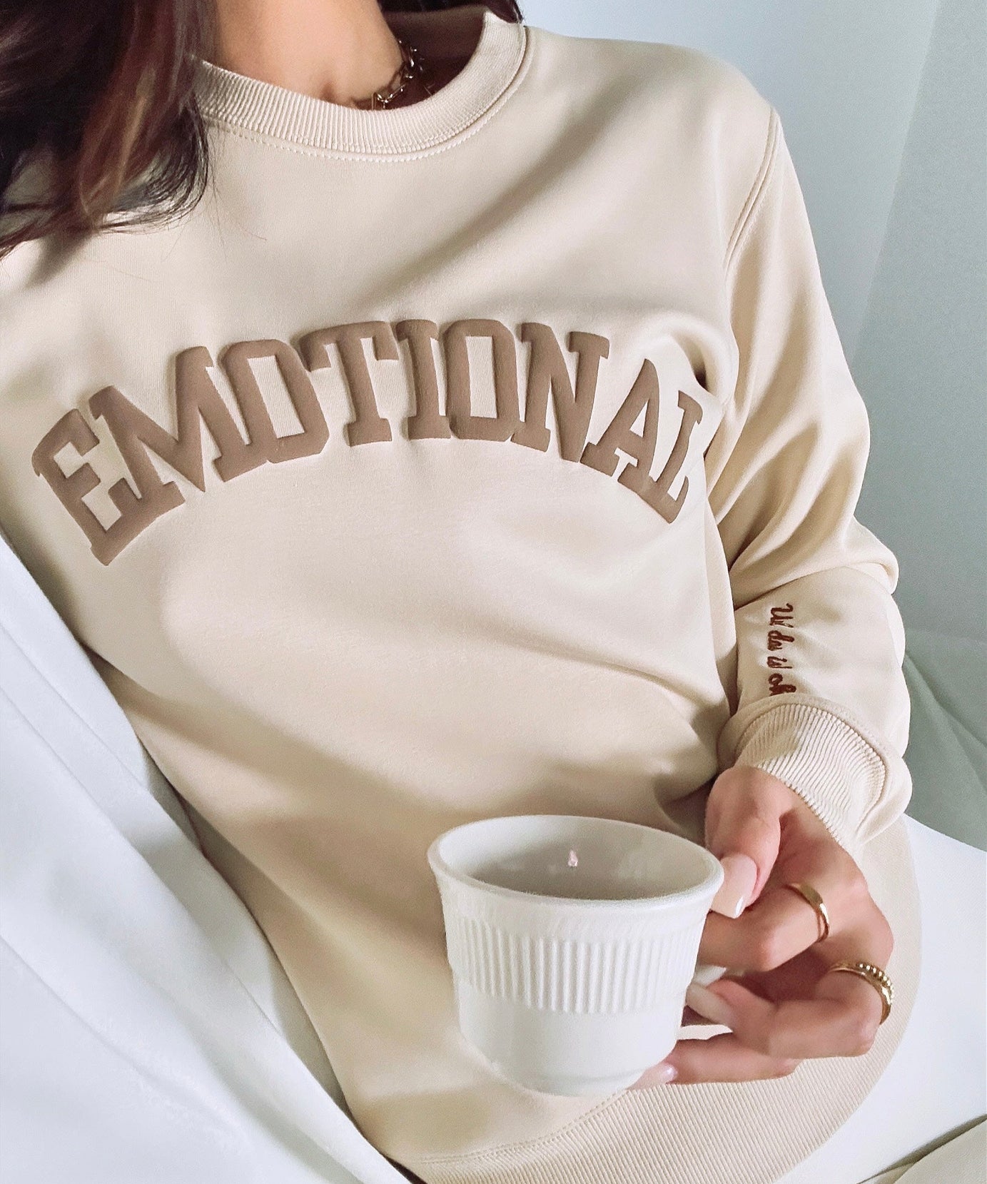 Cozy 'Emotional & That's Okay' Crewneck Sweatshirt – Fall & Winter Comfort for Her