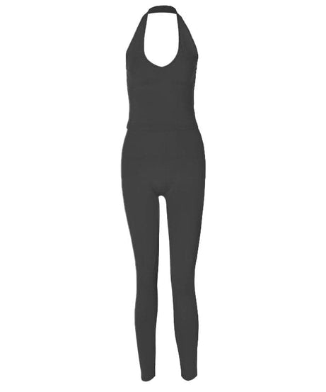 Effortless Chic: Sage Green Halter Neck Top & High-Waist Leggings Set – Fall Comfort & Style