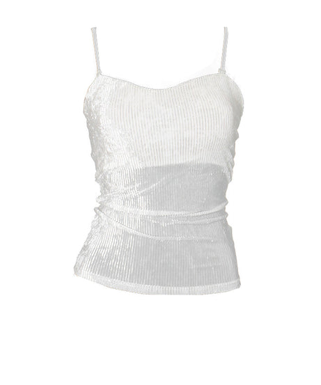 Chic Fall Nights: Adjustable Stretch Corduroy Backless Cami Top