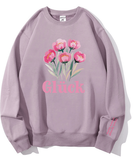 Cozy Sage Green Floral 'Inner Peace' Sweatshirt | Women's Glück Crewneck