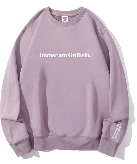 Mindful Overthinker Cozy Pink Sweatshirt | Empowering "Thoughts Are Not Facts" Crewneck for Fall