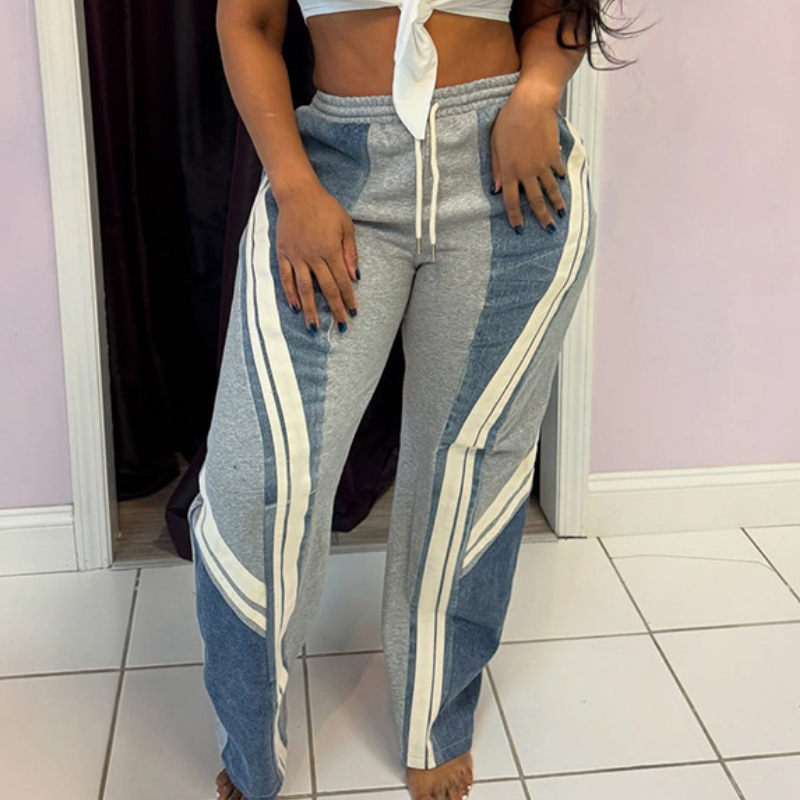 Effortless Chic: Dynamic Stripe Wide Leg Drawstring Pants – Your Fall & Holiday Style Essential