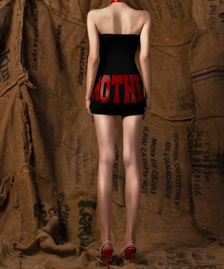 Gothic Glam Angelic Sculpture Strapless Mini Dress | Edgy Fall & Holiday Statement