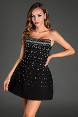 Moliades Crystal Bead Mini Dress