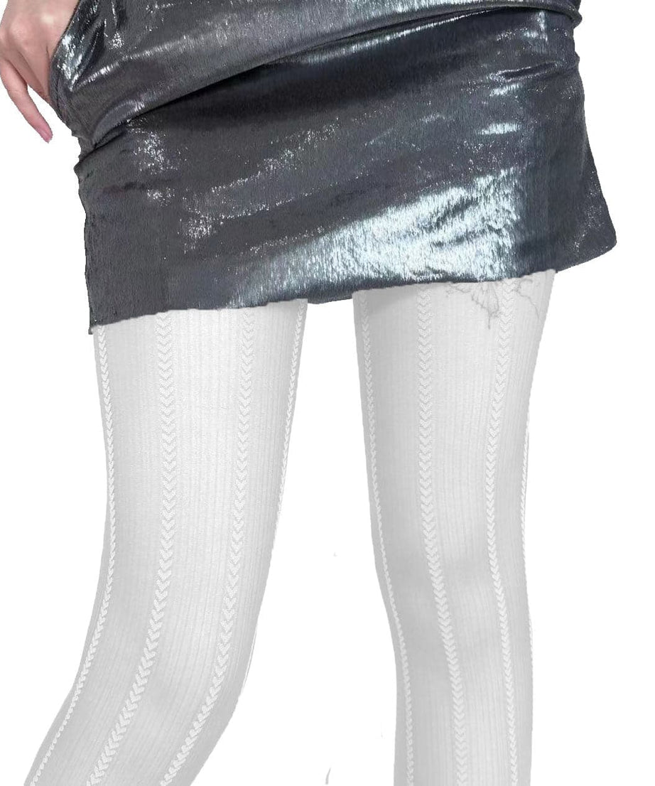 Autumn's Edge: Chic Vertical Pattern Sheer Tights | Fall Fashion Hosiery