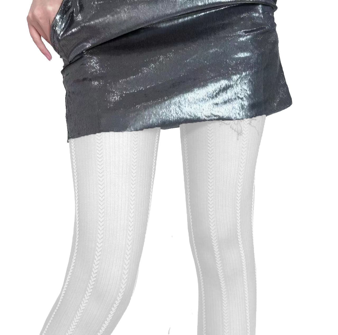 Autumn's Edge: Chic Vertical Pattern Sheer Tights | Fall Fashion Hosiery