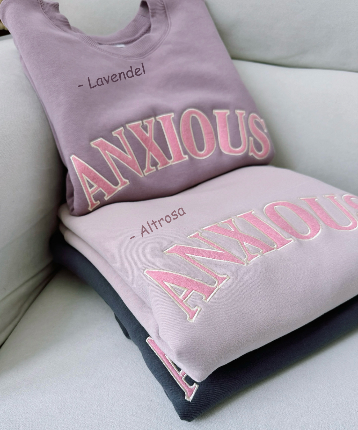 The 'ANXIOUS' Crewneck: Your Cozy Fall/Winter Self-Care & Affirmation Sweatshirt