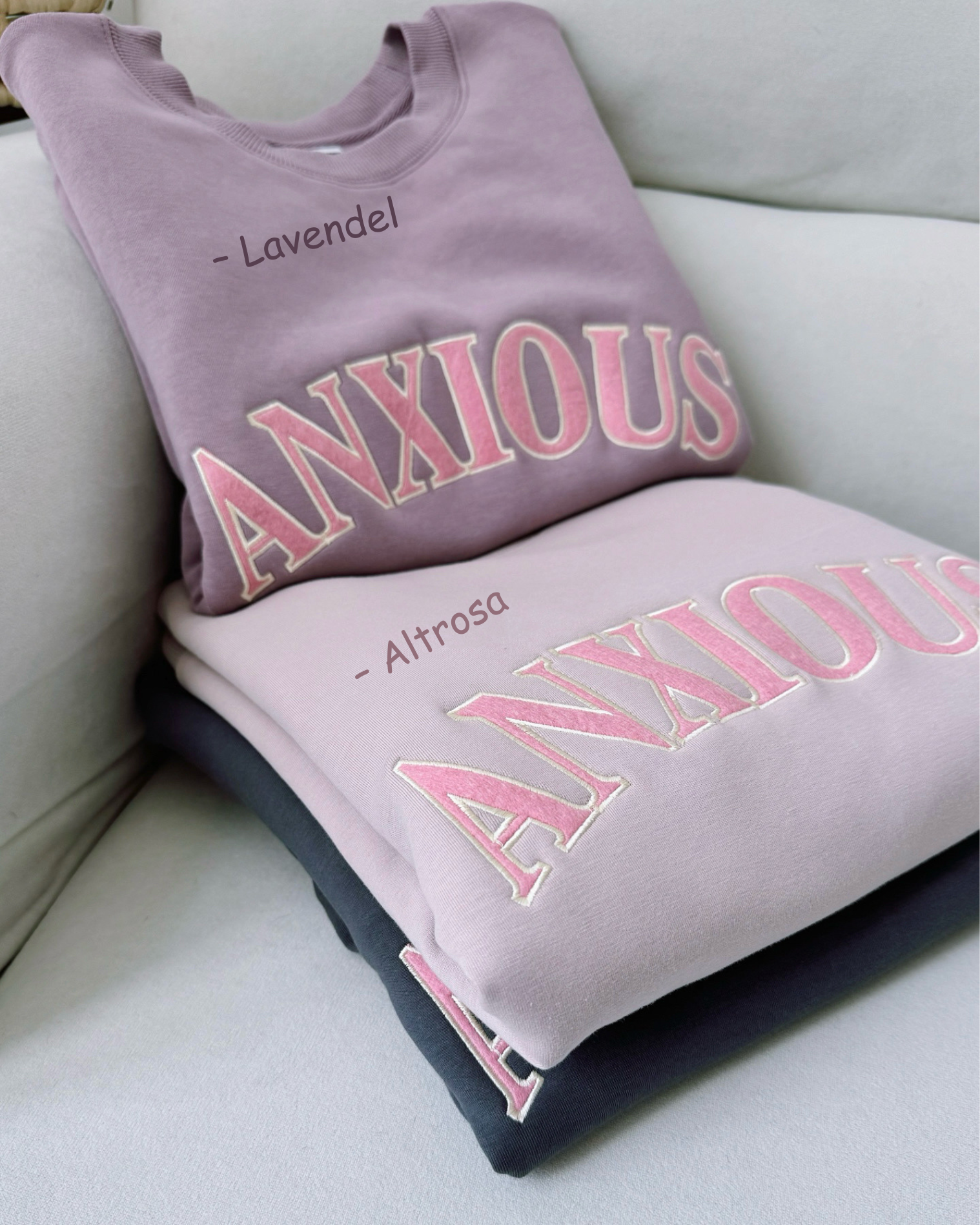 The 'ANXIOUS' Crewneck: Your Cozy Fall/Winter Self-Care & Affirmation Sweatshirt
