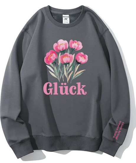 Cozy Sage Green Floral 'Inner Peace' Sweatshirt | Women's Glück Crewneck