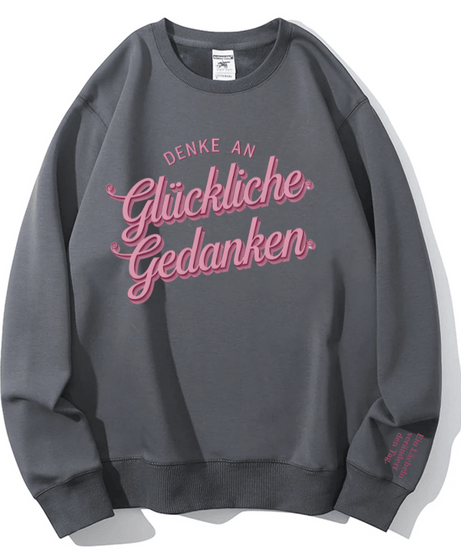 Cozy 'Think Happy Thoughts' Crewneck Sweatshirt for Women | Fall & Winter Comfort & Joy