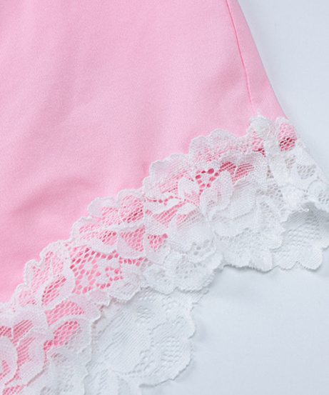 Sweet Pink Halter & Lace Pajama Shorts Set | Cozy Fall Loungewear for Women