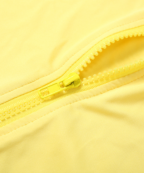 Sunny Yellow Long-Sleeve Zip-Up Rash Guard & Tie-Side Shorts Set - Your Ultimate Tropical Escape Swim & Activewear