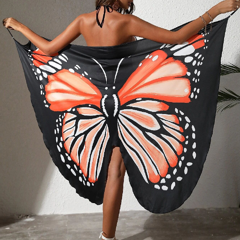 Vibrant Butterfly Sarong Beach Cover-Up - Your Tropical Getaway Essential