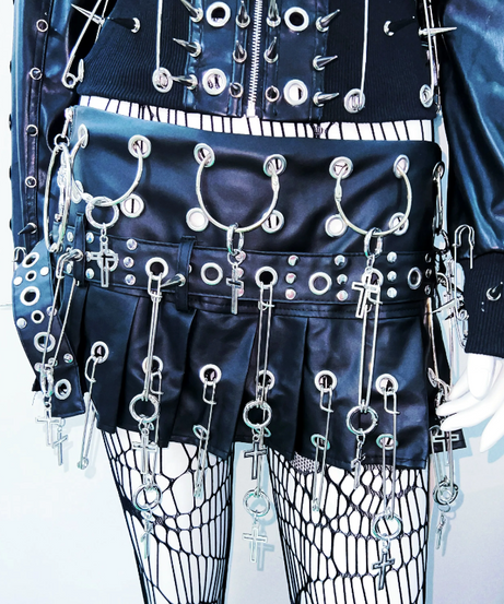 Rebel Heart Gothic Faux Leather Zip-Up Jacket | O-Ring & Spike Statement Top for Women