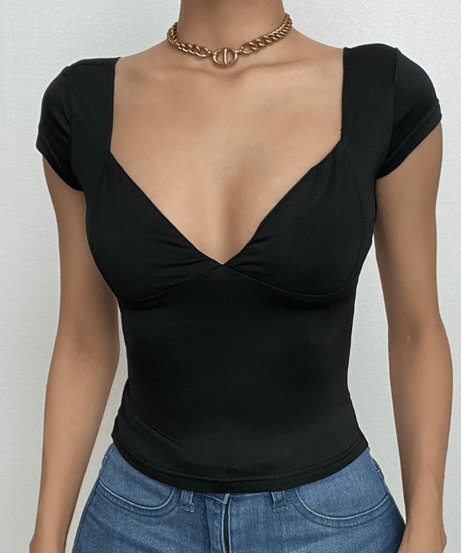 The Flattering V-Neck Cap Sleeve Top - Your Chic Fall Style Essential