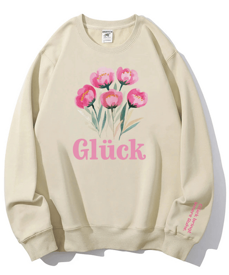 Cozy Sage Green Floral 'Inner Peace' Sweatshirt | Women's Glück Crewneck