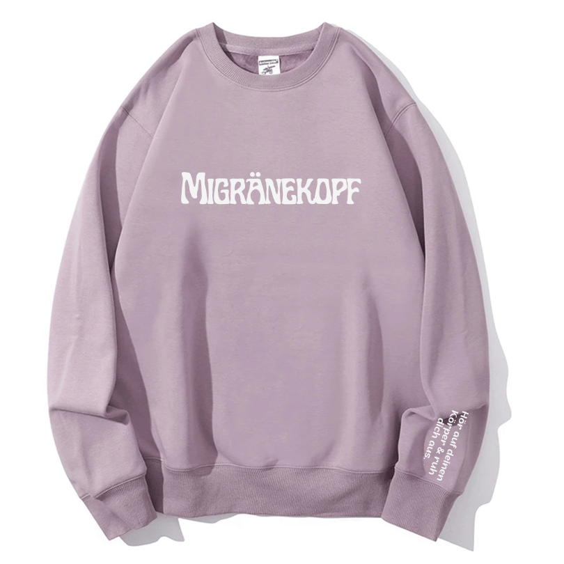 Cozy Migraine Awareness Sweatshirt for Women - 'Listen to Your Body' Self-Care Crewneck