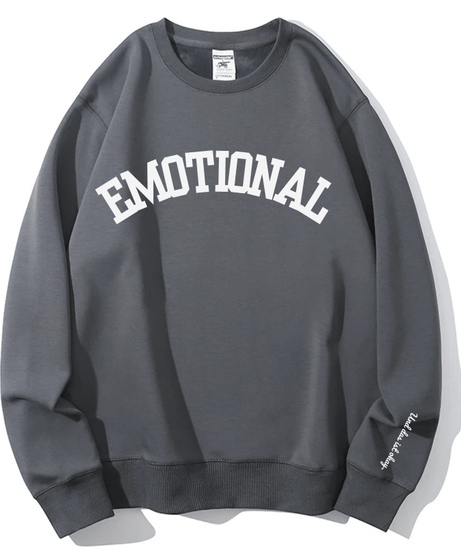 Cozy 'Emotional & That's Okay' Crewneck Sweatshirt – Fall & Winter Comfort for Her